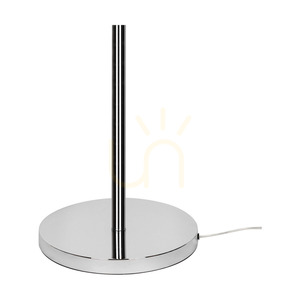 Prata Floor Lamp, 1xE27, Max. 60W, Chrome Metal / Transparent PVC Cable / Silver Lampshade, Ø50 cm small 2