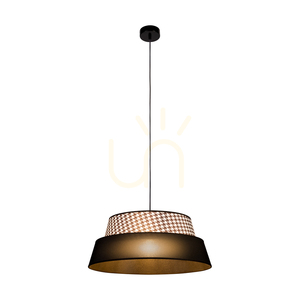 Preto Pepito Pendant Light, 1xE27, Max. 60W, Black Metal/Black Braided Cable/Pepitka-Black Lampshade, Ø50 cm small 3