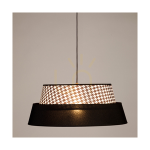 Preto Pepito Pendant Light, 1xE27, Max. 60W, Black Metal/Black Braided Cable/Pepitka-Black Lampshade, Ø50 cm small 4