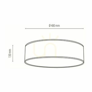 Punto Ceiling Light, 4xE27, Max. 25W, White Metal/Multicolored Wallpaper Lampshade, Ø48 cm small 2