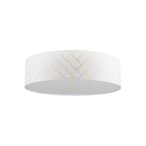 Punto Ceiling Light, 4xE27, Max. 25W, White Metal/Multicolored Wallpaper Lampshade, Ø48 cm small 0