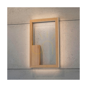 Ramme "In&amp;Out" Wall Sconce, 1xLED, 3000K, 28W, Oiled Oak, with Touch Dimmer, 32 cm small 2