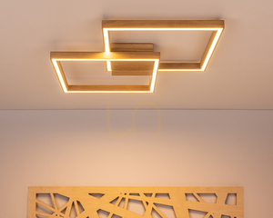 Ramme Ceiling Light, 1xLED, 3000K, 48W, Oiled Oak, with Remote Control, 64 cm small 3