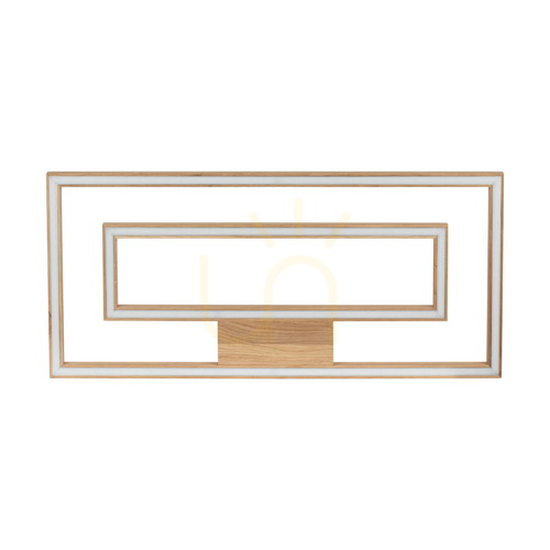 Check Ramme Ceiling Light, 2xLED, 3000K, 57W, Oiled Oak, 83 cm
