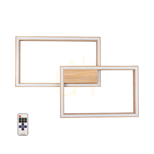 Check Ramme Ceiling Light, 1xLED, 3000K, 48W, Oiled Oak, with Remote Control, 82 cm