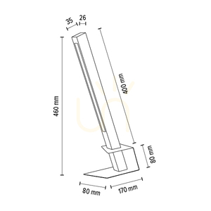 Rapid Table Lamp, 1xLED, 3000K, 4.5W, Oiled Oak/Black Metal/Black PVC Cable (23 cm) small 4