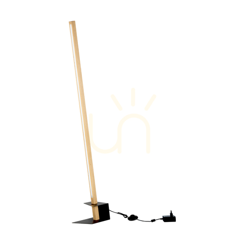 Check Rapid Floor Lamp, 1xLED, 3000K, 19W, Oiled Oak/Black Metal/Black PVC Cable (40 cm)