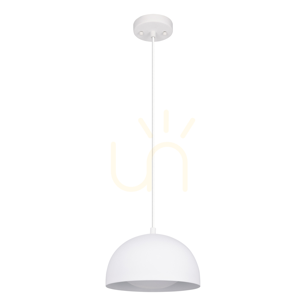Ray Pendant Light, Includes 1x LED 3000K 10W, White Metal/Transparent PVC Cable, Ø25.5 cm