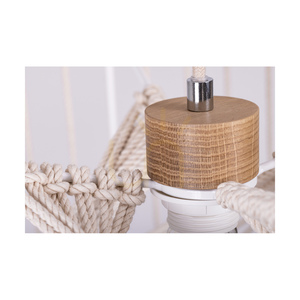 Reve Pendant Light, 1xE27, Max. 15W LED, Oiled Oak/Natural, Braided Cable/Cream-Colored Braided Cotton Cord, Ø50 cm small 2
