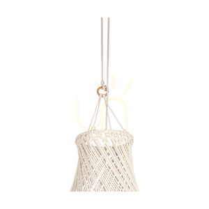 Reve 3xE27 Max. 15W LED Pendant Light, Oiled Oak/Natural, Braided Cable/Cream-Colored Braided Cotton Cord, Ø65 cm small 1