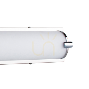 Romy Wall Sconce, Includes LED 3000K 27W, Chrome Metal/White Glass Shade, 64 cm small 1