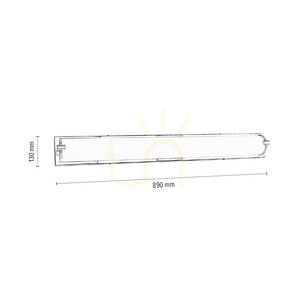Romy Wall Sconce, Includes LED 3000K 40W, Chrome Metal/White Glass Shade, 89 cm small 2
