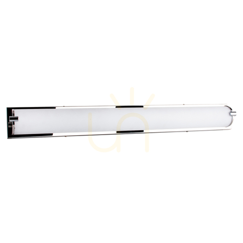 Check Romy Wall Sconce, Includes LED 3000K 40W, Chrome Metal/White Glass Shade, 89 cm
