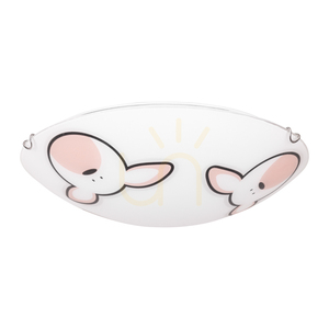Rubby Ceiling Light, 2xE27, Max. 60W, Chrome Metal/White Glass Shade, Ø40 cm small 2