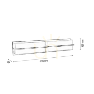 Sally Wall Sconce, Includes LED 3000K 20W, Chrome Metal/White Glass Shade, 60 cm small 3