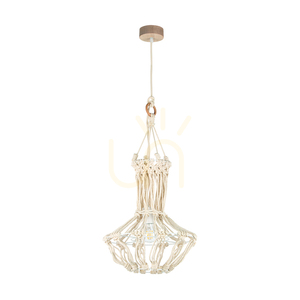 Samba Pendant Light, 1xE27, Max. 15W LED, Oiled Oak/Natural, Braided Cable/Cream-Colored Braided Cotton Cord, Ø35 cm small 0