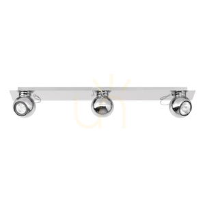 Sergio Ceiling Light, Includes 3 GU10 Sockets, Max. 50W, Chrome Metal, 85.5 cm small 0