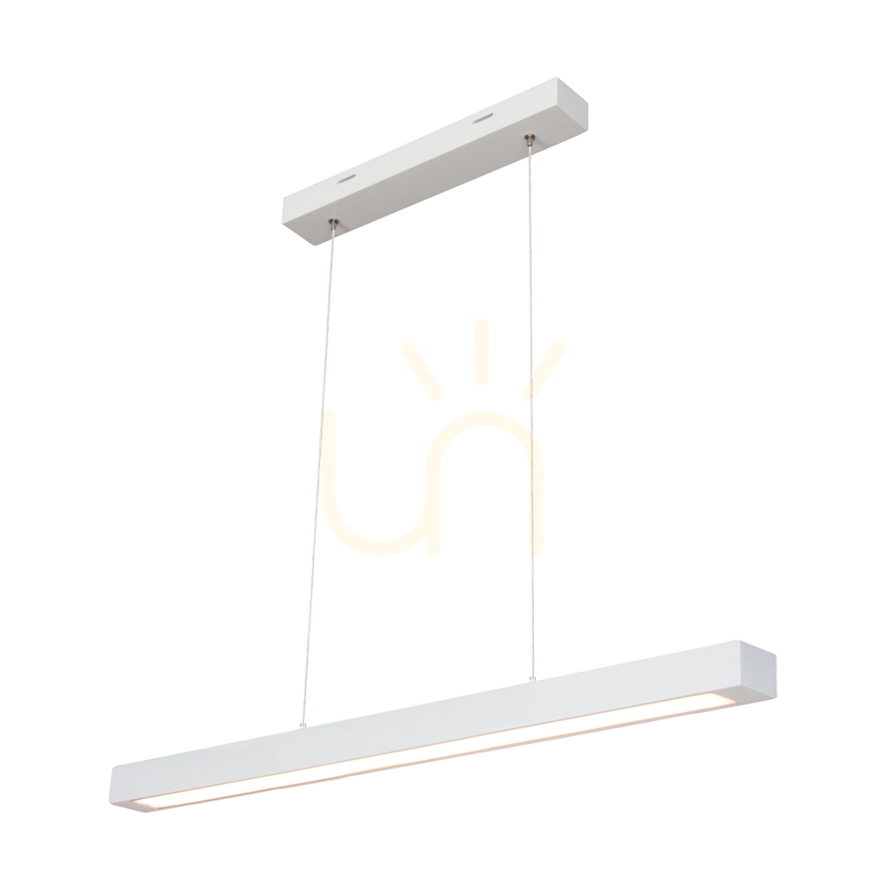 Smal 2xLED 3000K 22.5W Pendant Light, White Beech Wood / Transparent PVC Cable with Touch Dimmer, 80 cm
