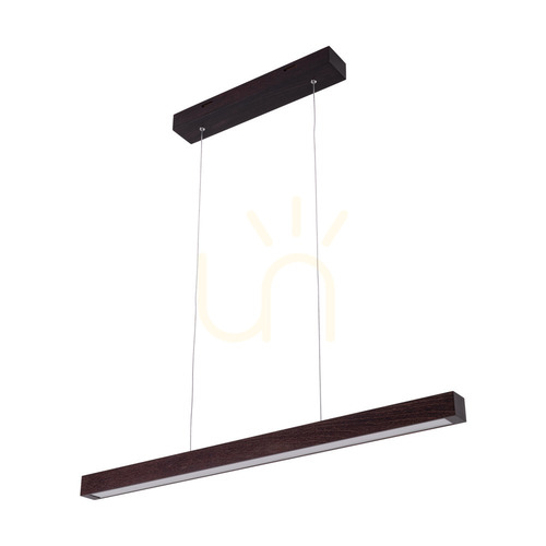 Check Smal 2xLED 3000K 22.5W Pendant Light, Beech and Walnut Wood / Transparent PVC Cable with Touch Dimmer, 80 cm