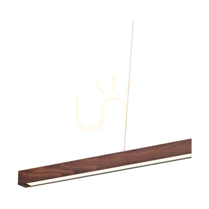 Smal 2xLED 3000K 34.5W Pendant Light, Beech and Walnut Wood / Transparent PVC Cable with Touch Dimmer, 120 cm small 1