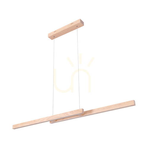 Check Smal Double 2xLED 3000K 22.5W Pendant Light, Birch/Transparent PVC Cable with Touch Dimmer, 120 cm