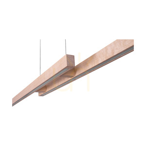 Smal Double 2xLED 3000K 28.5W Pendant Light, Birch/Black Metal/Transparent PVC Cable with Touch Dimmer, 150 cm small 2