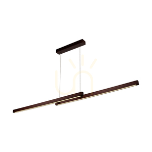 Smal Double 2xLED 3000K 22.5W Pendant Light, Beech and Walnut Wood, with Touch Dimmer, 120 cm small 1