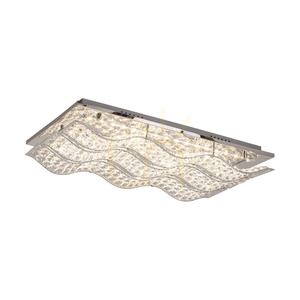 Spindle Ceiling Light, Includes LED 4000K 24W, Chrome Metal/Clear Crystal, 61 cm small 1