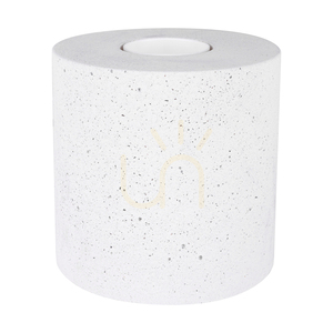 Strong Round Table Lamp, 1xE27, Max. 25W, White Concrete/Black PVC Cable, Ø10 cm small 1