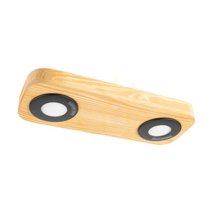 Sunniva Ceiling Light, Includes 2x 3000K 5W LEDs, Brown-Stained Pine / Black Metal, 29 cm small 0