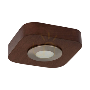 Sunniva Ceiling Light, Includes 1x LED 3000K 5W, Beech and Walnut Wood / Satin Metal, 14 cm small 0