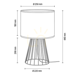 Swan Table Lamp, 1xE27, Max. 40W, Black Metal/Black PVC Cable/Black Lampshade, Ø25 cm small 2