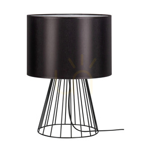 Swan Table Lamp, 1xE27, Max. 40W, Black Metal/Black PVC Cable/Black Lampshade, Ø25 cm small 0