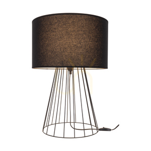 Swan Table Lamp, 1xE27, Max. 60W, Black Metal/Black PVC Cable/Black Lampshade, Ø40 cm small 1