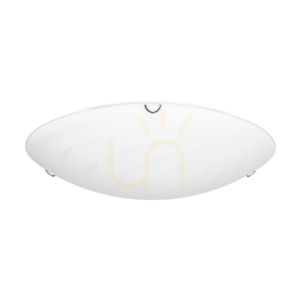 Sydney Ceiling Light, Includes 1x LED 2700K 18W, Chrome Metal/White Glass Shade, Ø40 cm
