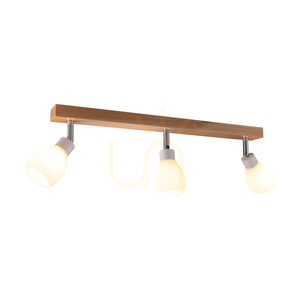 Talea Incl Ceiling Light. 3xG9 LED, Max. 3W, Birch/White Metal/White Glass Shade, 55 cm small 1