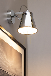 Tekla Wall Sconce, 1xE27, Max. 60W, Chrome Metal, 17 cm small 2