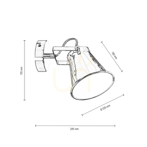 Tekla Wall Sconce, 1xE27, Max. 60W, Chrome Metal, 17 cm small 3