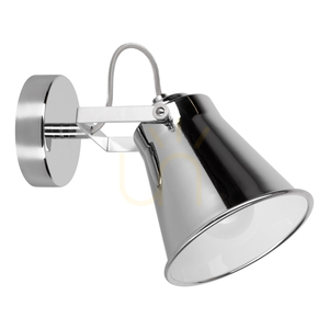 Tekla Wall Sconce, 1xE27, Max. 60W, Chrome Metal, 17 cm small 0