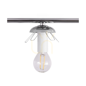 Tilo Ceiling Light, 4xE14, Max. 25W, Chrome Metal/White Glass Shade, 77 cm small 3