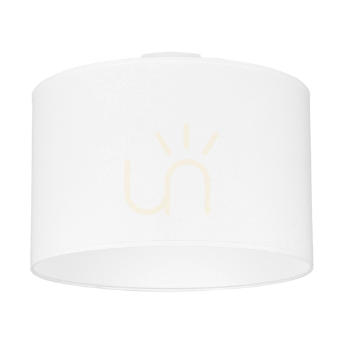 Check Timon Ceiling Light, 1xE27, Max. 40W, White Metal/White Shade, Ø38 cm