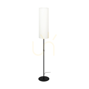 Tina Floor Lamp, 1xE27, Max. 60W, Black Metal/Black PVC Cable/White Lampshade, Ø25 cm small 0