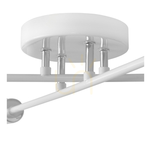 Tosca Ceiling Light, 4xE14, Max. 40W, White-Chrome Metal / White Glass Shade, 67 cm small 2