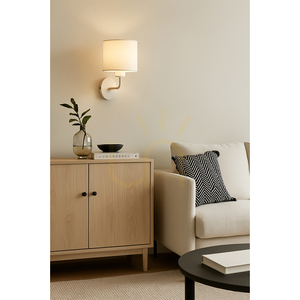 Tomi Wall Sconce 1xE27 Max. 40W White Metal/White Lampshade 23 cm small 2