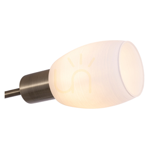 Tosca Ceiling Light, 4xE14, Max. 40W, Metal Patina/White, Glass Shade, 67 cm small 2