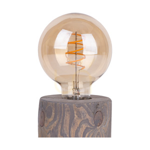 Trabo Table Lamp, 1xE27, Max. 25W, Gray-Stained Pine, Black PVC Cable, Ø8–12 cm small 2