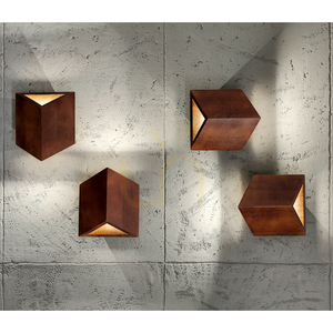 Trekant Wall Sconce, 2xLED, 3000K, 8W, Beech and Walnut Wood, 23 cm small 1