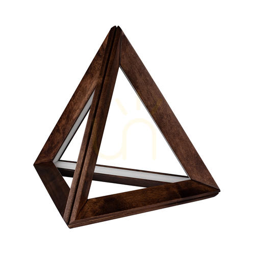 Check Trigonon Table Lamp, 1xLED, 3000K, 27W, Beech and Walnut Wood, Black PVC Cable, 42 cm