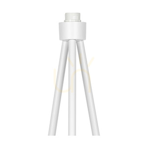 Tripod Floor Lamp, 1xE27, Max. 40W, White Metal/Transparent PVC Cable/Black Lampshade, Ø50 cm small 1
