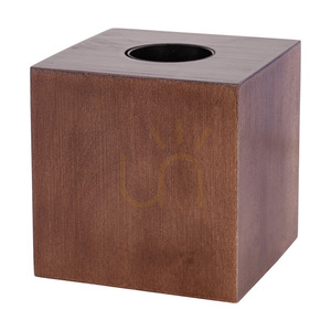 Trongo Square Table Lamp, 1xE27, Max. 25W, Beech and Walnut Wood, Black PVC Cable, 10 cm small 2